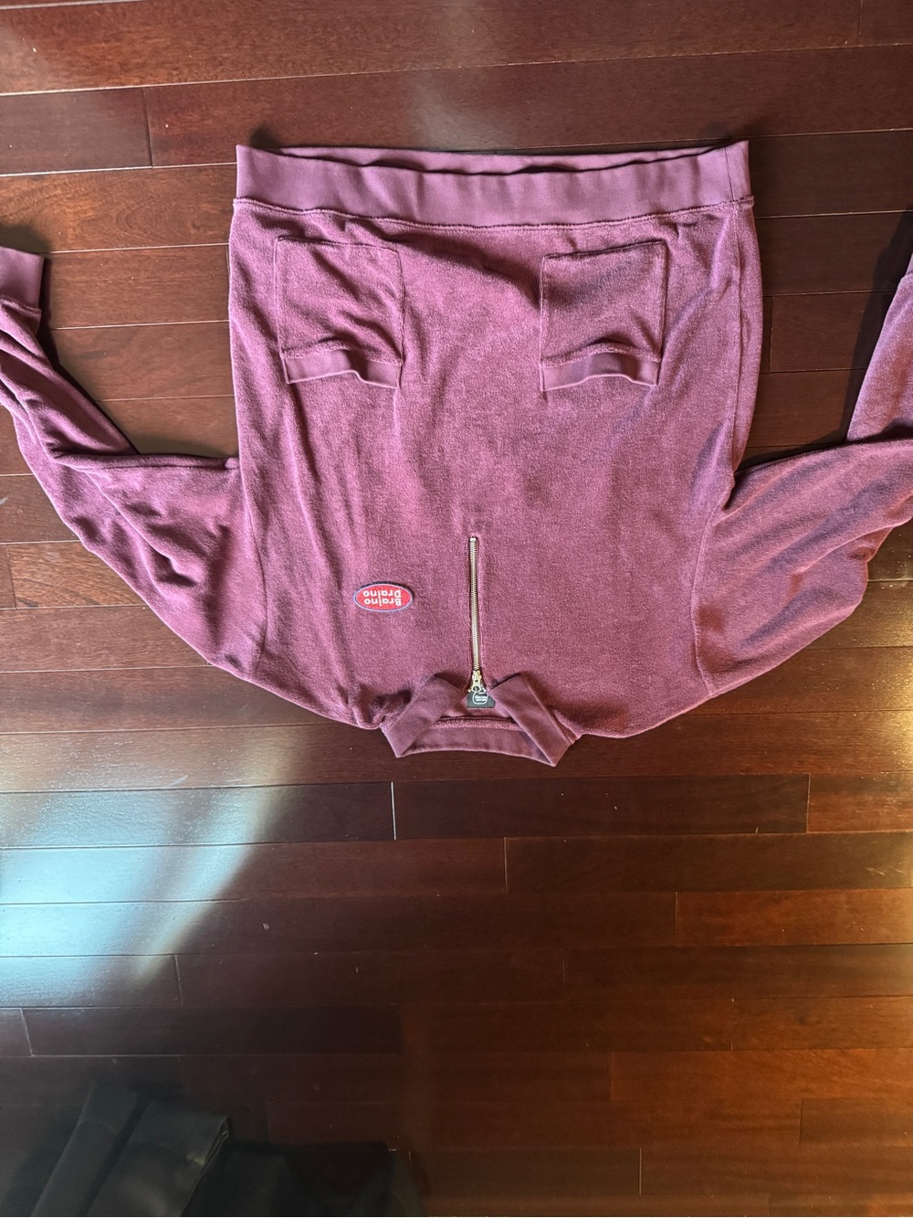Mens Brain Dead Burgundy Half-Zip Pullover Sweatshirt